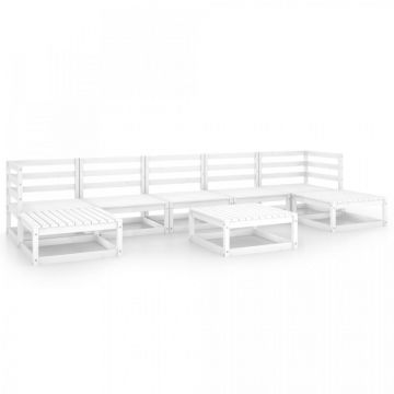 Set mobilier de grădină, 8 piese, lemn masiv de pin