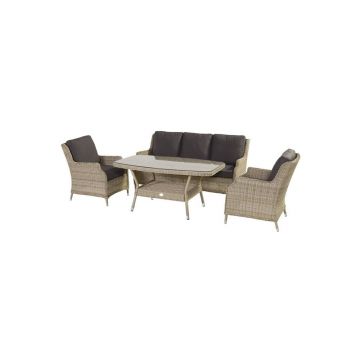 Set mobilier de grădină din ratan artificial pentru 5 persoane Melania – Hartman