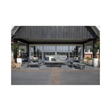 Set mobilier de grădină gri din aluminiu pentru 5 persoane Porto Rico – Hartman