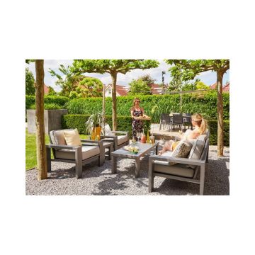 Set mobilier de grădină gri din aluminiu pentru 5 persoane Titan – Hartman