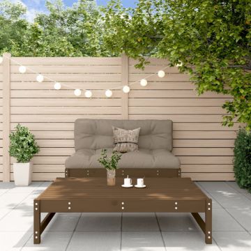 Set mobilier grădină cu perne, 2 piese, maro miere lemn masiv