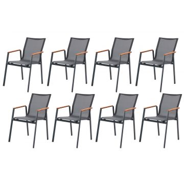 Set Scaune De Grădină (8 Bucăți) Next Chair - Set 8, Gri, 61X85X65 Cm