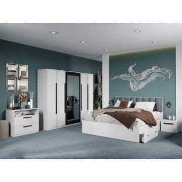 Set dormitor complet Alb Nude C10