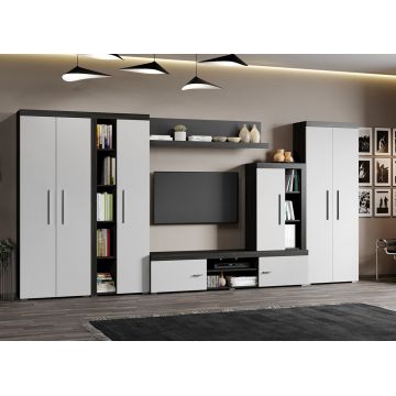 Set Mobila Living Monocrom Alb / Ferrara C06