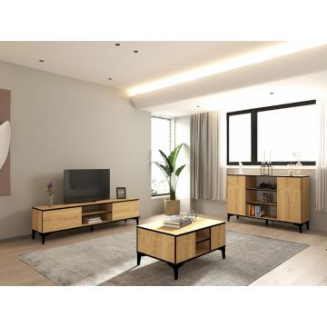 Set Mobila Sufragerie, Edil - Safir, Stejar, Negru