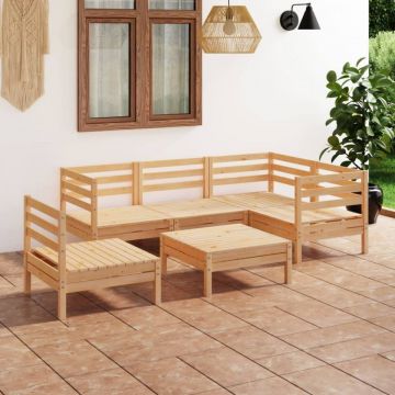 Set mobilier de grădină, 6 piese, lemn masiv de pin