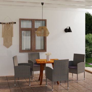 Set mobilier pentru grădină, 5 piese, antracit