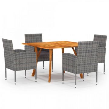 Set mobilier pentru grădină, 5 piese, antracit