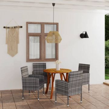 Set mobilier pentru grădină, 5 piese, antracit