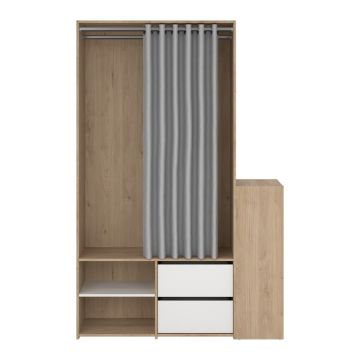 Set pentru hol alb/cu aspect de lemn de stejar Kit – Tvilum