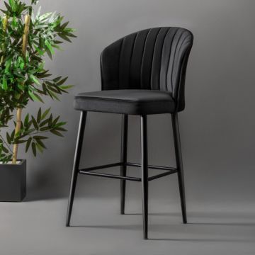 Set scaun de bar (4 buc), Rubi - Negru
