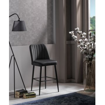 Set scaun de bar (4 piese), Vento - Antracit
