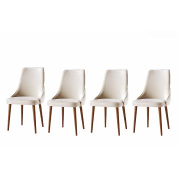 Set scaune (4 bucati), Seyhan - Crem - 1