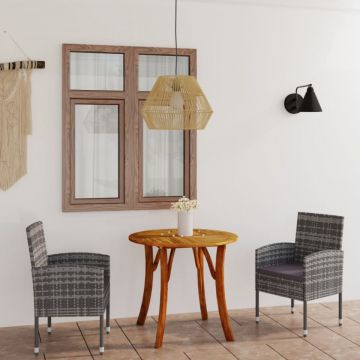 Set de masă pentru grădină, 3 piese, antracit