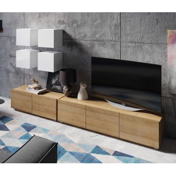 Set de mobilier CALABRIA 12 Alb / Stejar Auriu
