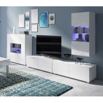 Set de mobilier CALABRIA 17 Alb / Alb Lucios