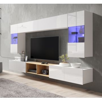 Set de mobilier CALABRIA 24 Alb / Alb Lucios
