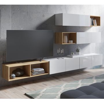 Set de mobilier CALABRIA 25 Alb / Alb Lucios