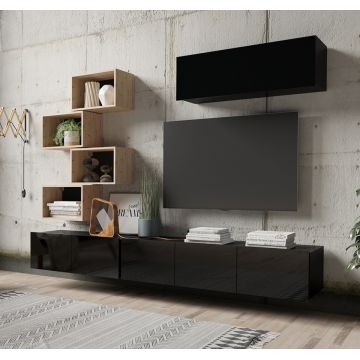 Set de mobilier CALABRIA 29 Negru / Negru Lucios