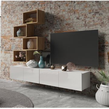 Set de mobilier CALABRIA 30 Alb / Alb Lucios