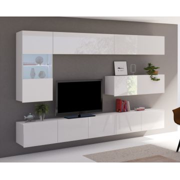 Set de mobilier CALABRIA 4 Alb / Alb Lucios