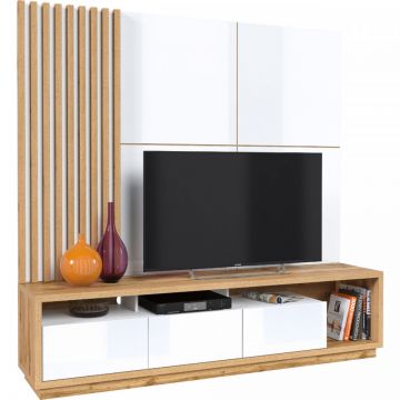 Set de mobilier CELINE 09 Stejar Wotan / Alb Lucios