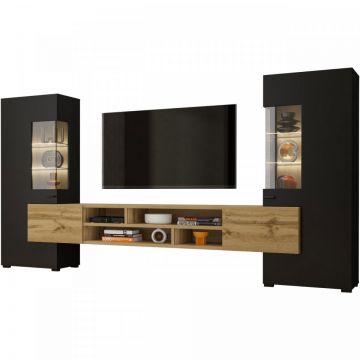 Set de mobilier COBY 10 Negru / Stejar Wotan