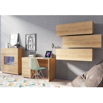 Set de mobilier pentru tineret CALABRIA 9 Stejar Auriu