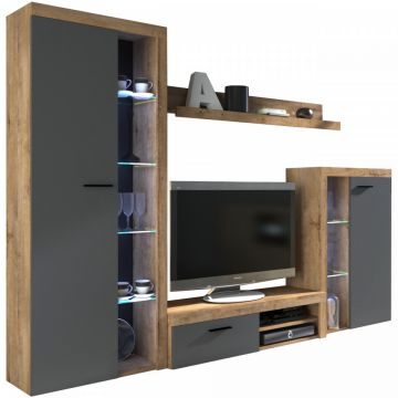 Set de mobilier RUMBA / RODOS Stejar Lefkas / Grafit