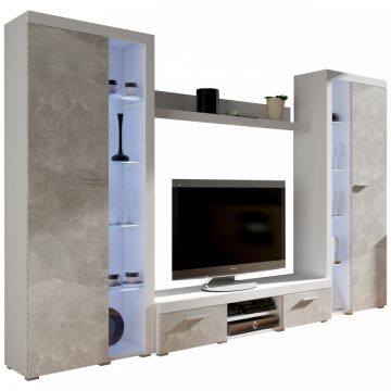 Set de mobilier RUMBA / RODOS XL Alb / Beton
