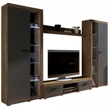 Set de mobilier RUMBA / RODOS XL Stejar Lefkas / Grafit