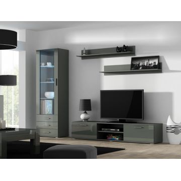 Set de mobilier SOHO 1H Gri / Gri Lucios