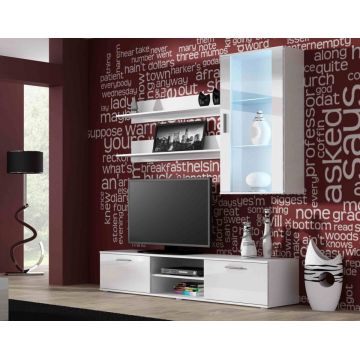 Set de mobilier SOHO 5A Alb / Alb Lucios