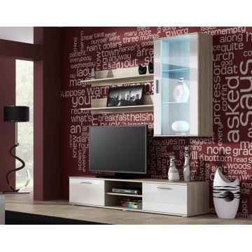 Set de mobilier SOHO 5E Stejar Sonoma / Alb Lucios