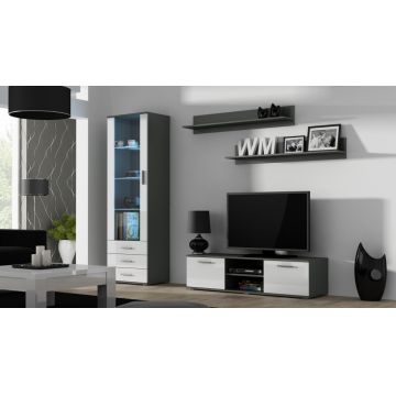 Set de mobilier SOHO 7G Gri / Alb Lucios