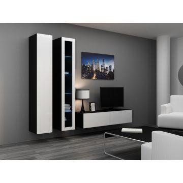 Set de mobilier VIGO 10C Negru / Alb Lucios