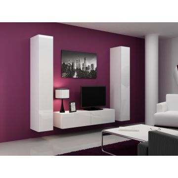 Set de mobilier VIGO 9A Alb / Alb Lucios