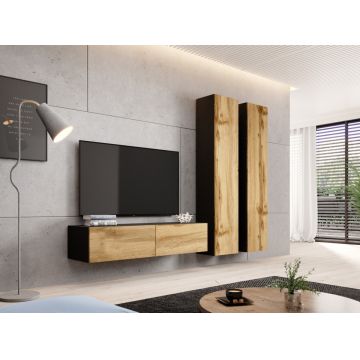 Set de mobilier VIGO 9G Negru / Stejar Wotan