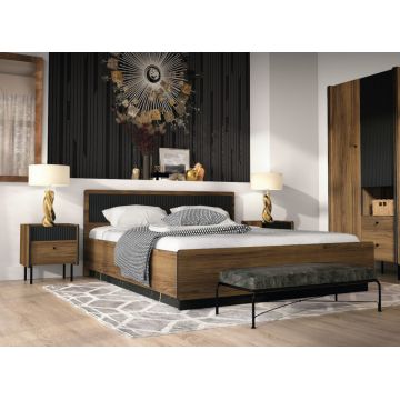 Set Dormitor PRESTI 2 Nuc Warmia / Negru