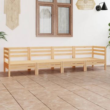 Set mobilier de grădină, 4 piese, lemn masiv de pin