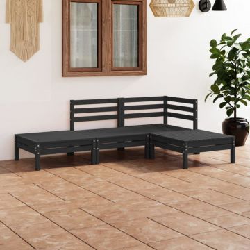 Set mobilier de grădină, 4 piese, lemn masiv de pin
