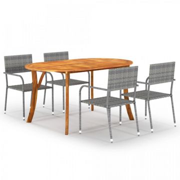 Set mobilier de grădină, 5 piese, antracit