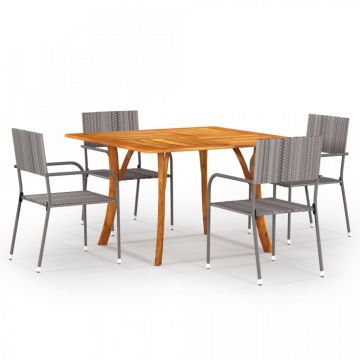 Set mobilier de grădină, 5 piese, antracit