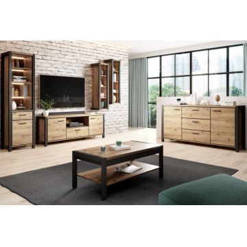 Mobilă living AKTIV 1 Stejar Taurus / Negru