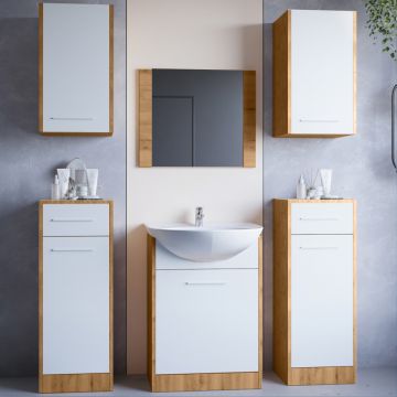 Mobilier de baie NICO MAX Stejar Artisan/ Alb Laminat