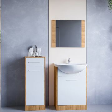 Mobilier de baie NICO MINI Stejar Artisan/ Alb