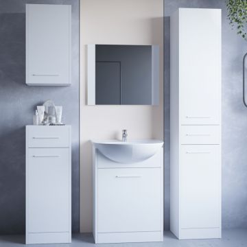 Mobilier de baie SLIM Alb Laminat