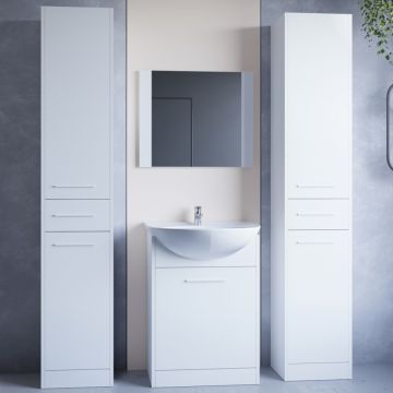 Mobilier de baie SLIM MAX Alb Laminat