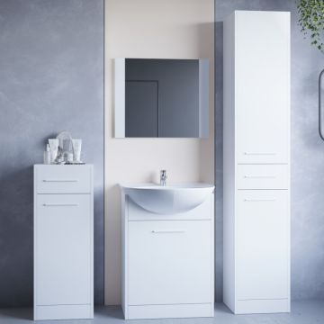 Mobilier de baie SLIM MINI Alb Laminat