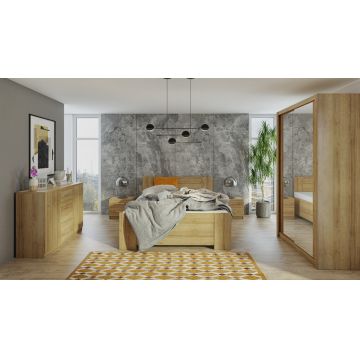 Mobilier de dormitor BONO 1 Stejar Auriu